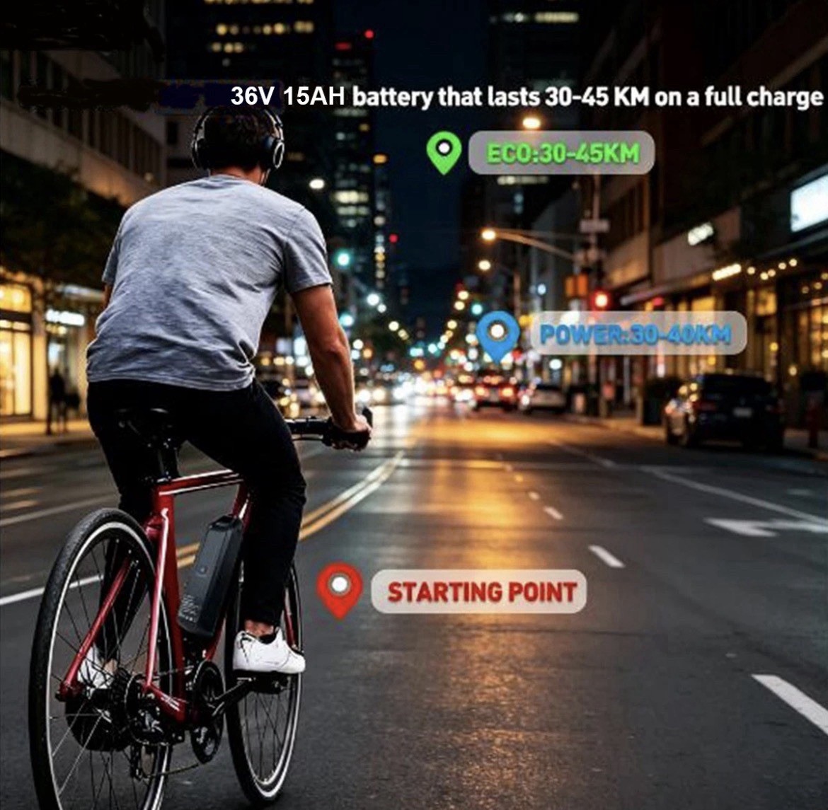 NEW 36V 15Ah Battery Ebike Electric Bike Bicycle Scooter 5 Pin LED Indicator 30A