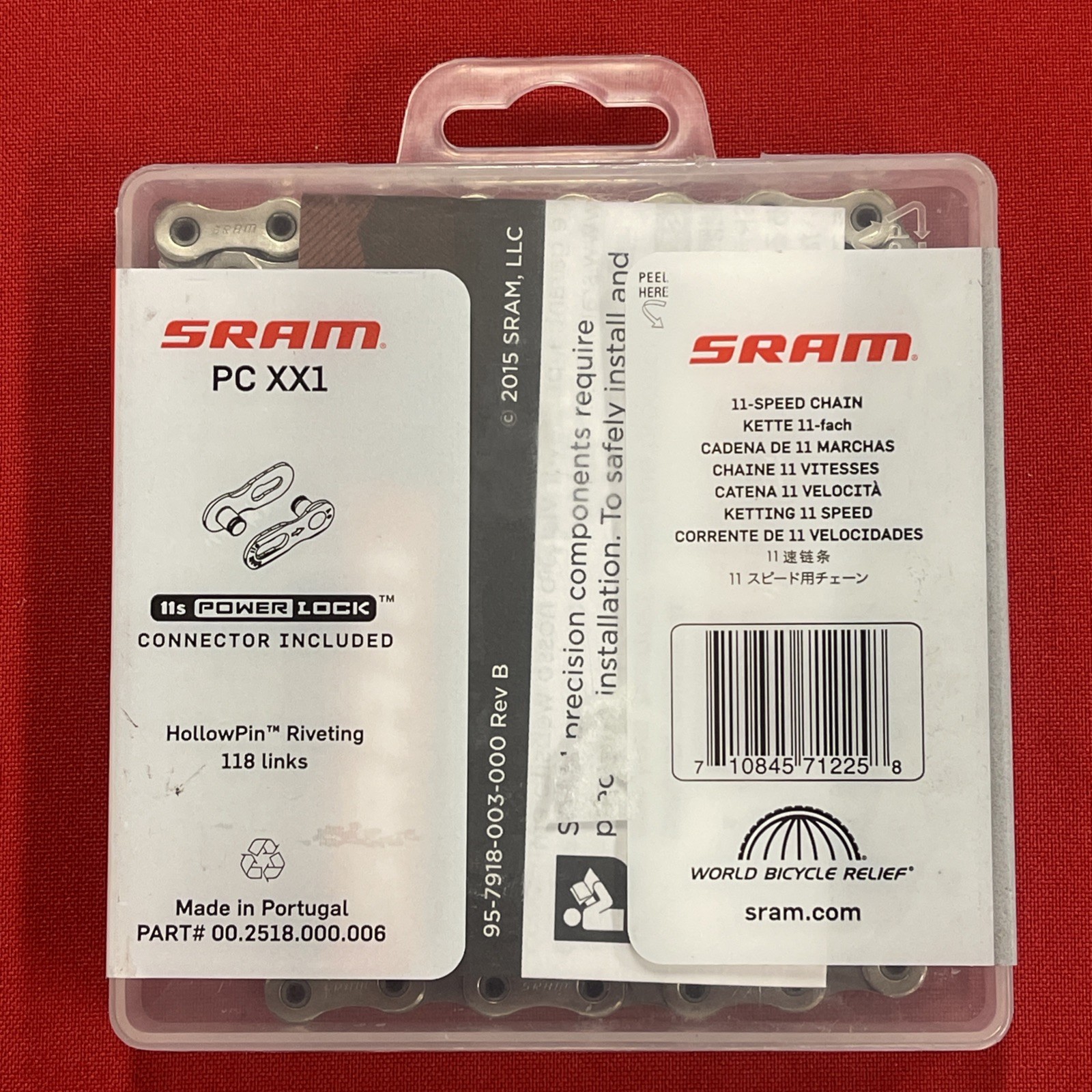 SRAM PC XX1 11 Speed Chain, HollowPin Riveting 118 Links, Connector Included NEW