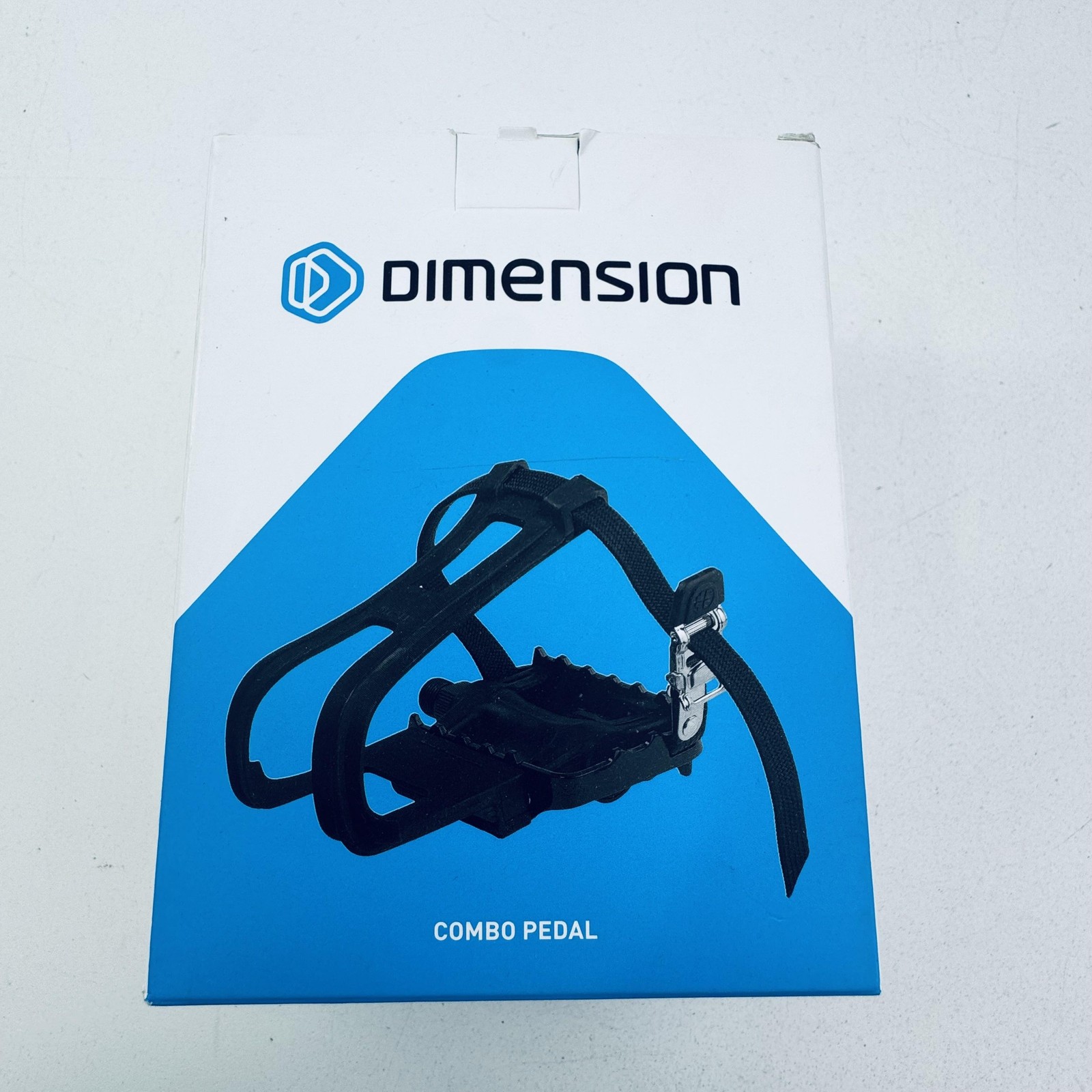 Dimension Sport Combo Pedals 9/16 In Black Toe Clips Straps Universal Bike A73