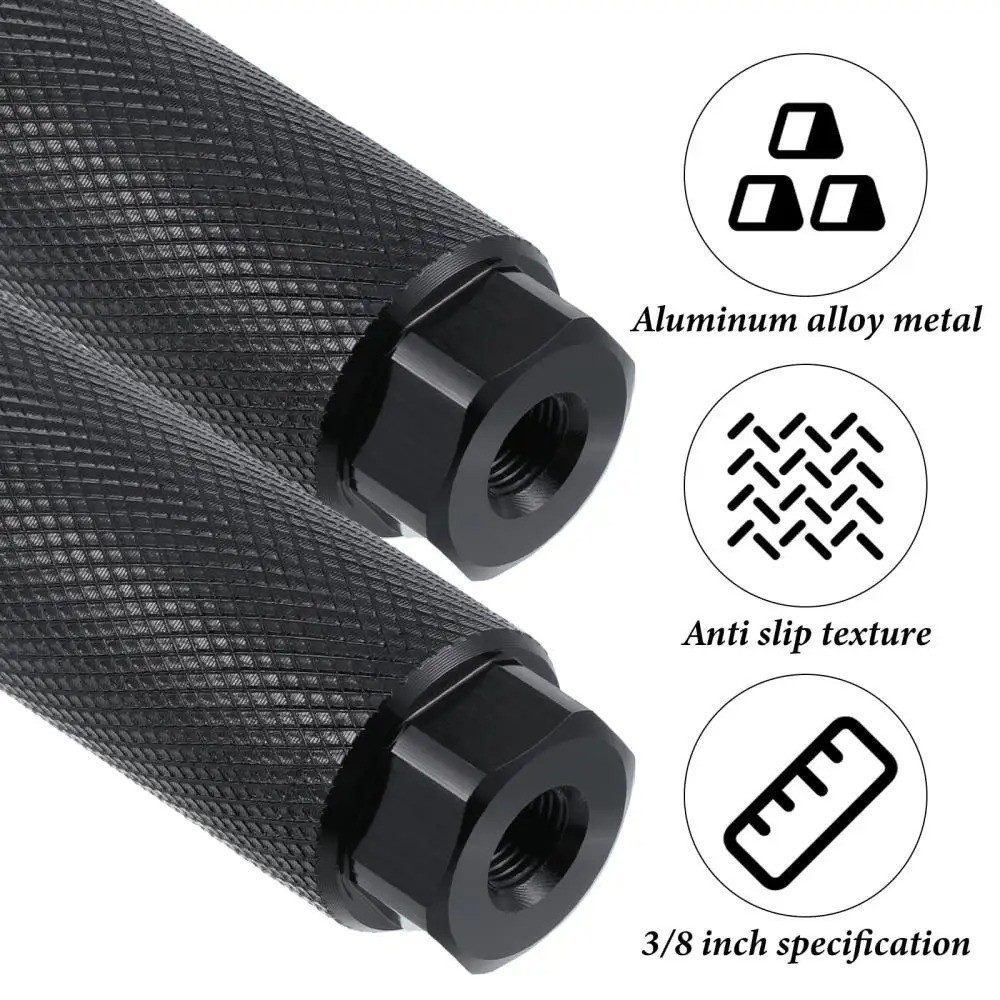 Bike Pegs Aluminum Alloy Lead Foot Bicycle Pegs MBX Pegs Fit 3/8 in Axles