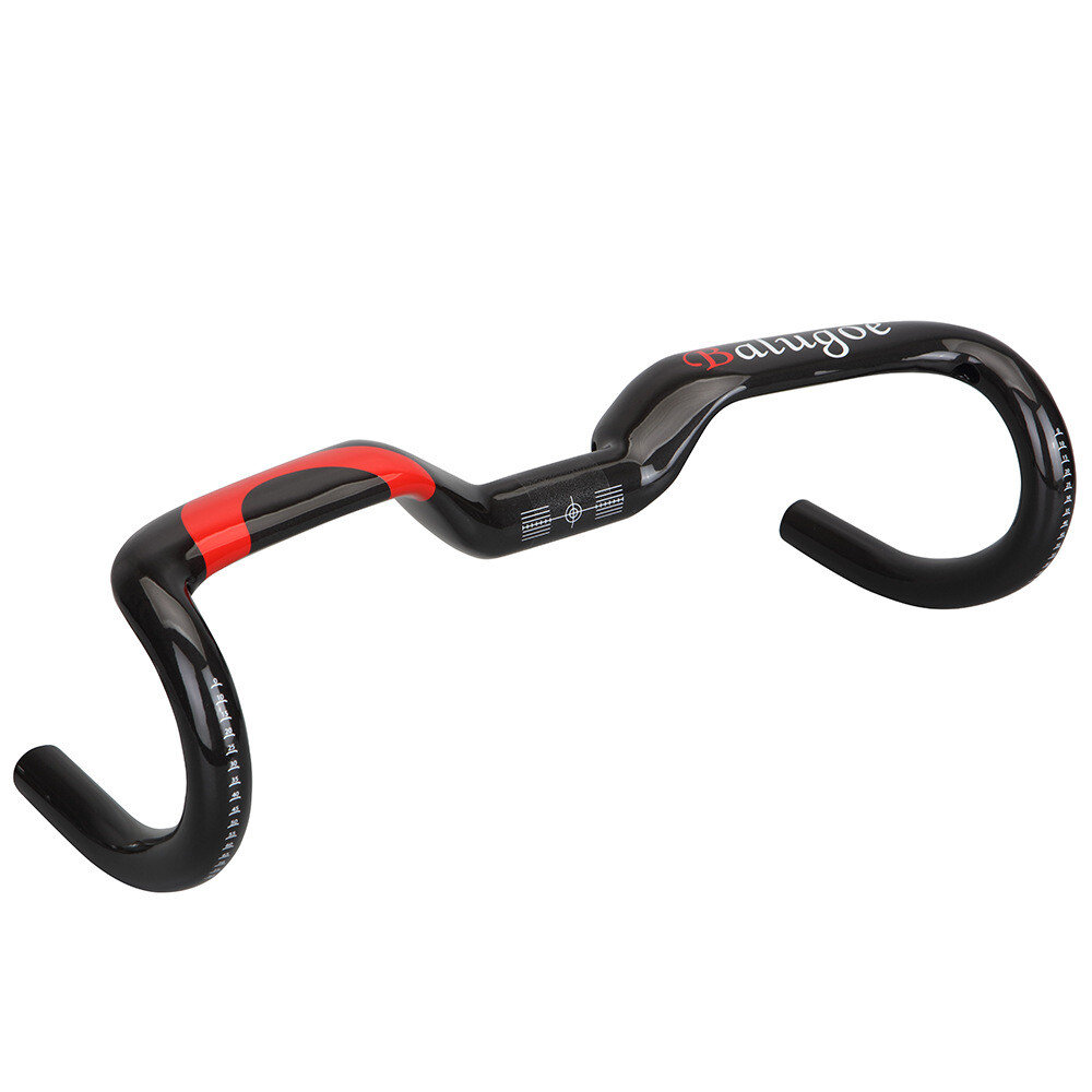 Carbon Fiber Handlebar Rise Bar Road Bike Aero Drop Bar 31.8*400/420/440mm Gloss