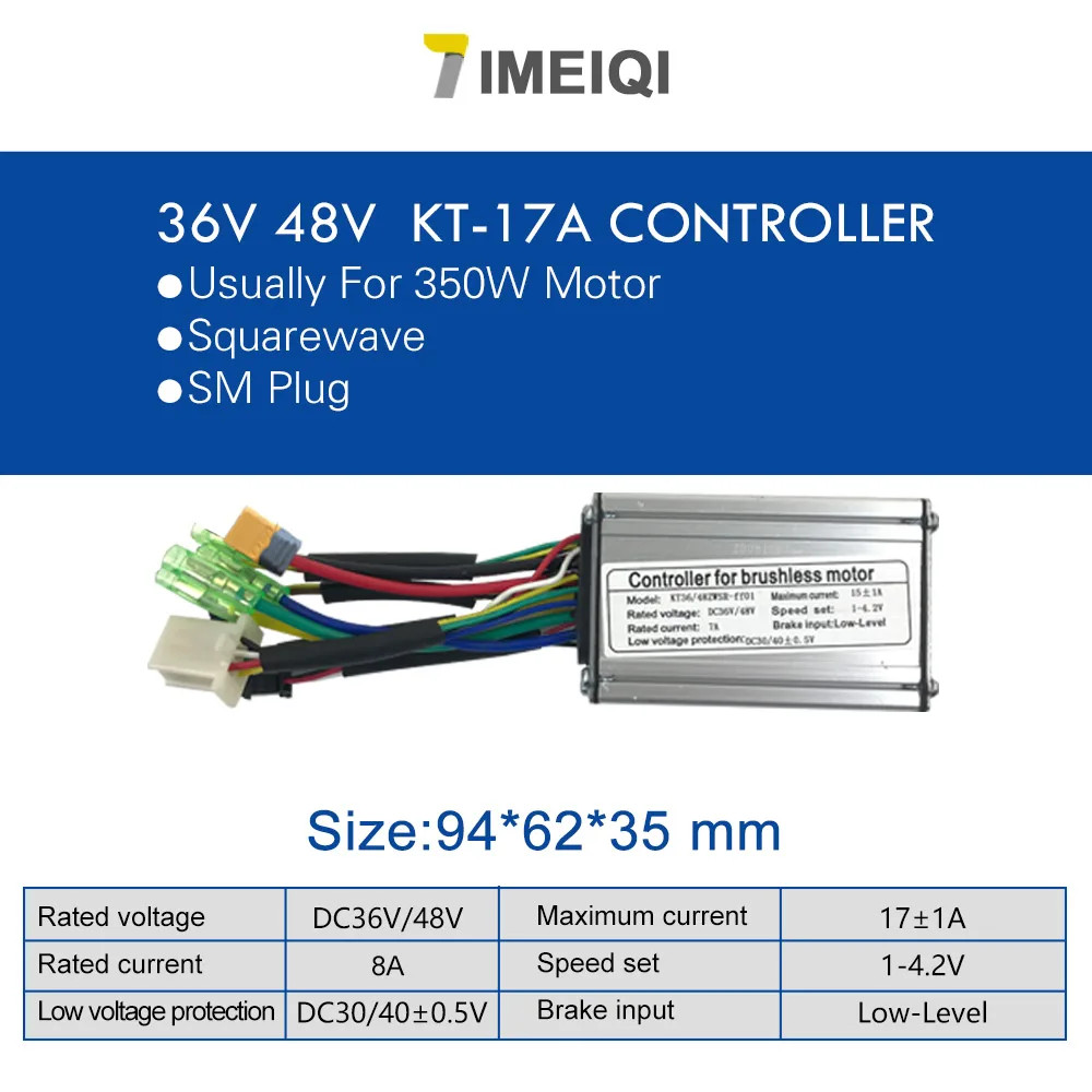 Electric Bike Controller 36V 48V 250W 350W 500W 1000W 1500W Brushless Controller
