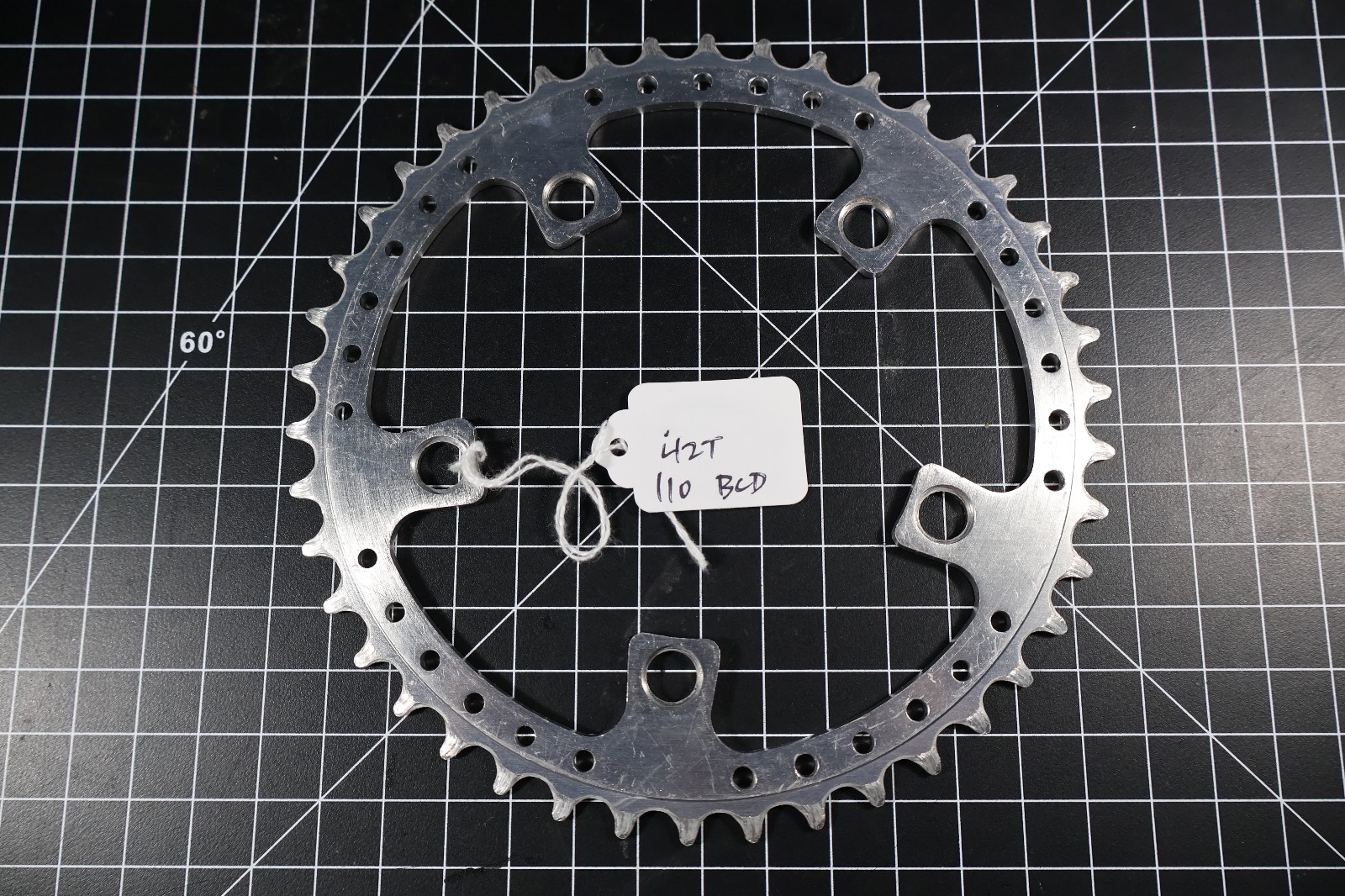 Unbranded Drillium Drilled Alloy Chainring | 110 BCD / 42T / VGC Vintage
