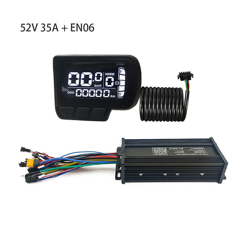 E-Bike 36V 48V 52V 35A Sine Wave Controller+EN06/UKC1 Display for 1500W Motor