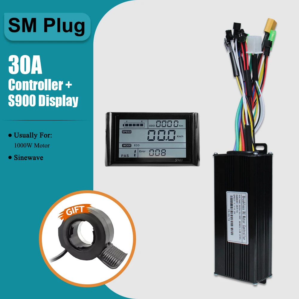 Three-Mode Sine Wave Controller 36V 48V 17A-40A with Learn Function LCD Display