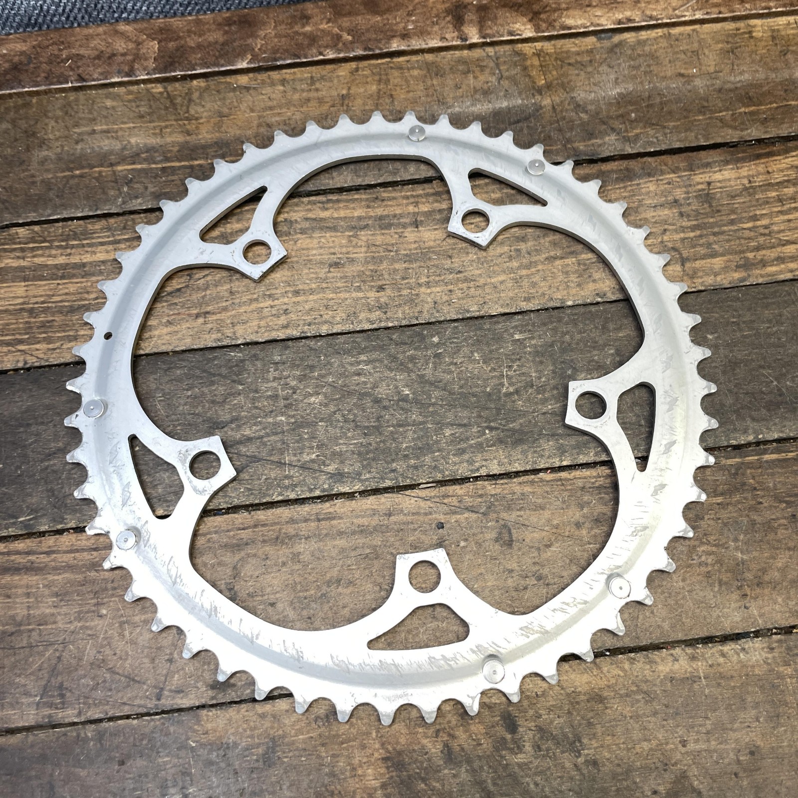 Vintage Campagnolo 53T 135 BCD 5-Bolt Silver Road Bike Chainring Italy