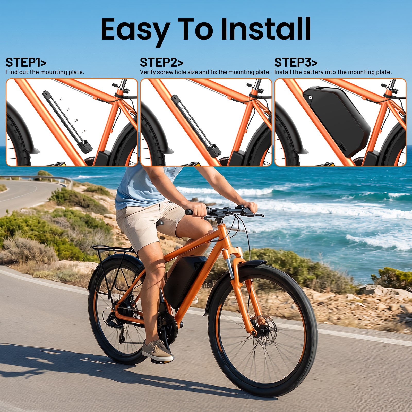 Ebike battery 48V 52V 60V 20Ah 25Ah Lithium DownTube Samsung Bicycle Battery