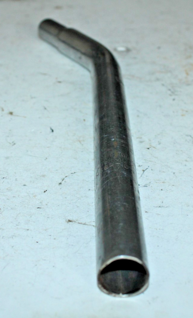 Vintage CCA BMX Seatpost Seat Tube 390/25.4mm 50mm Offset Silver Chromoly Steel~