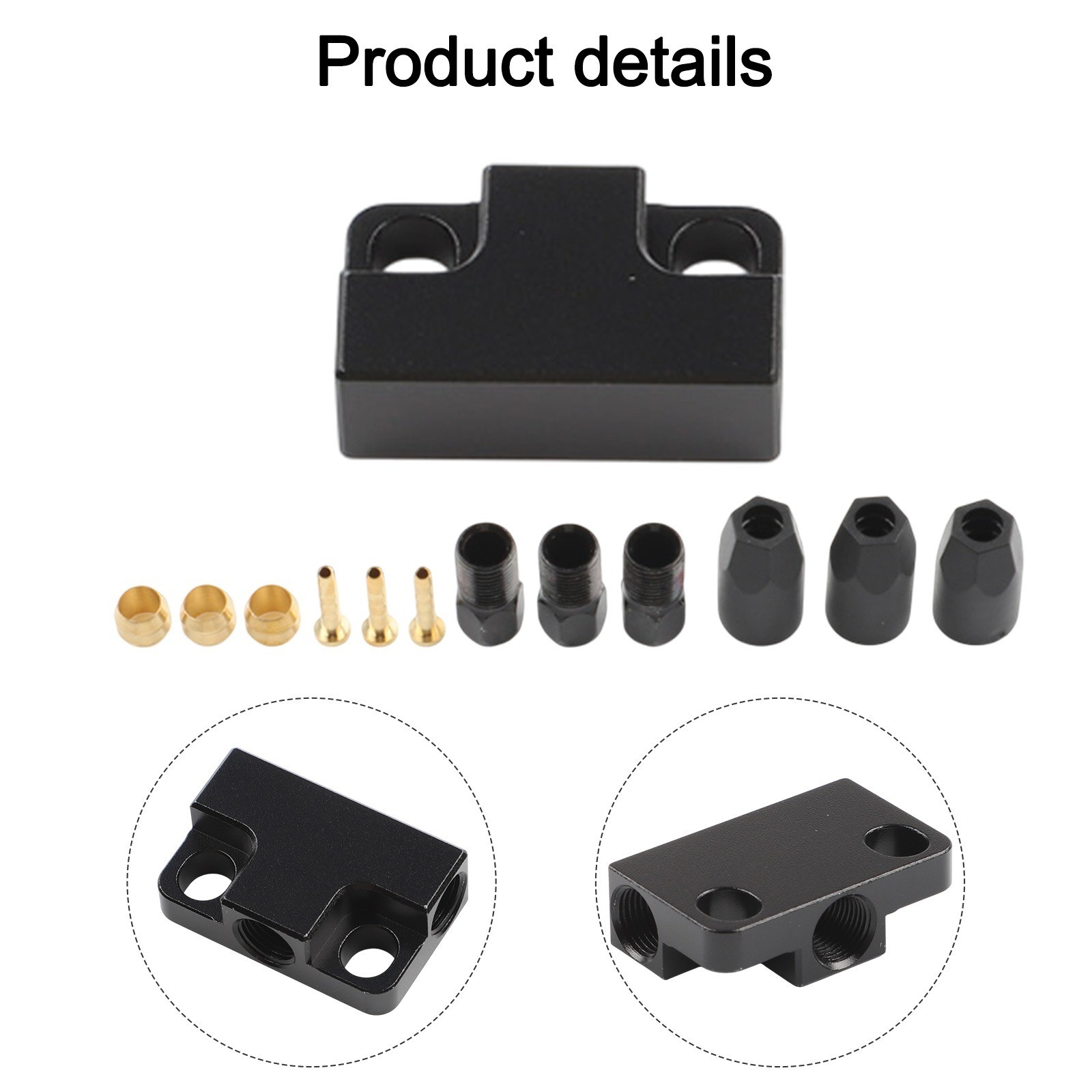 Durable Versatile Jet Black Hydraulic Brake Cable Tee 1 to 2 Adapter Reliable