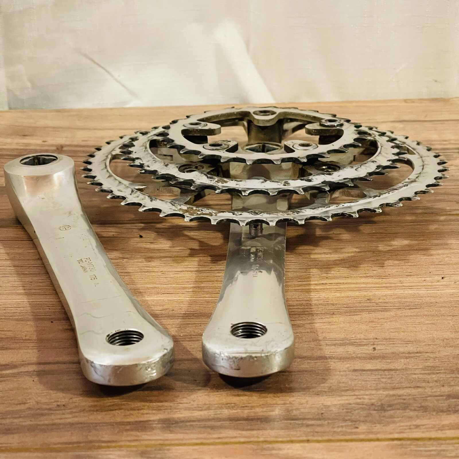 Shimano Deore XT FC-M730 175 Biopace Square Taper Crankset  26 / 36 / 46