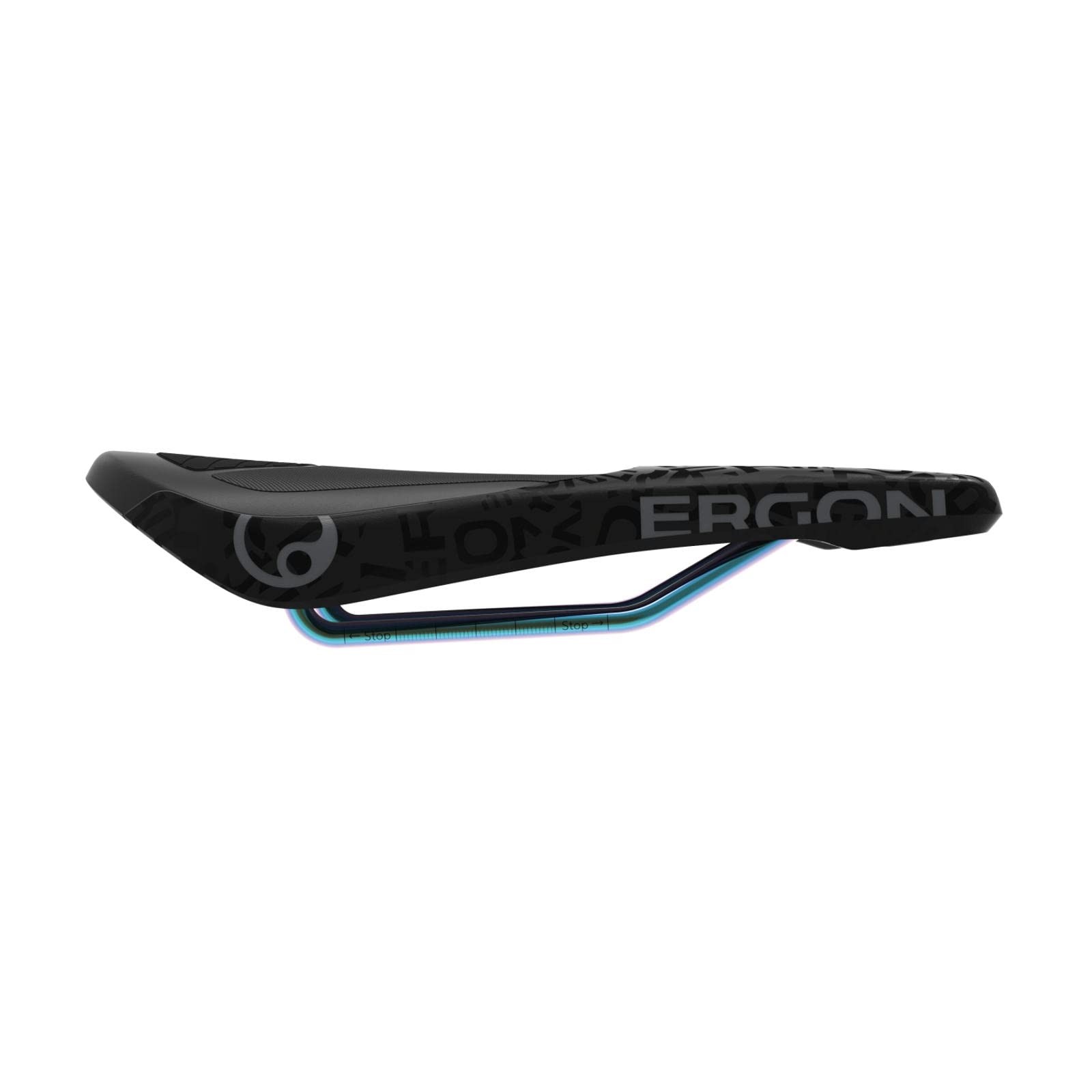 SM Downhill Comp Team Saddle, Oil Slick Rails, Black