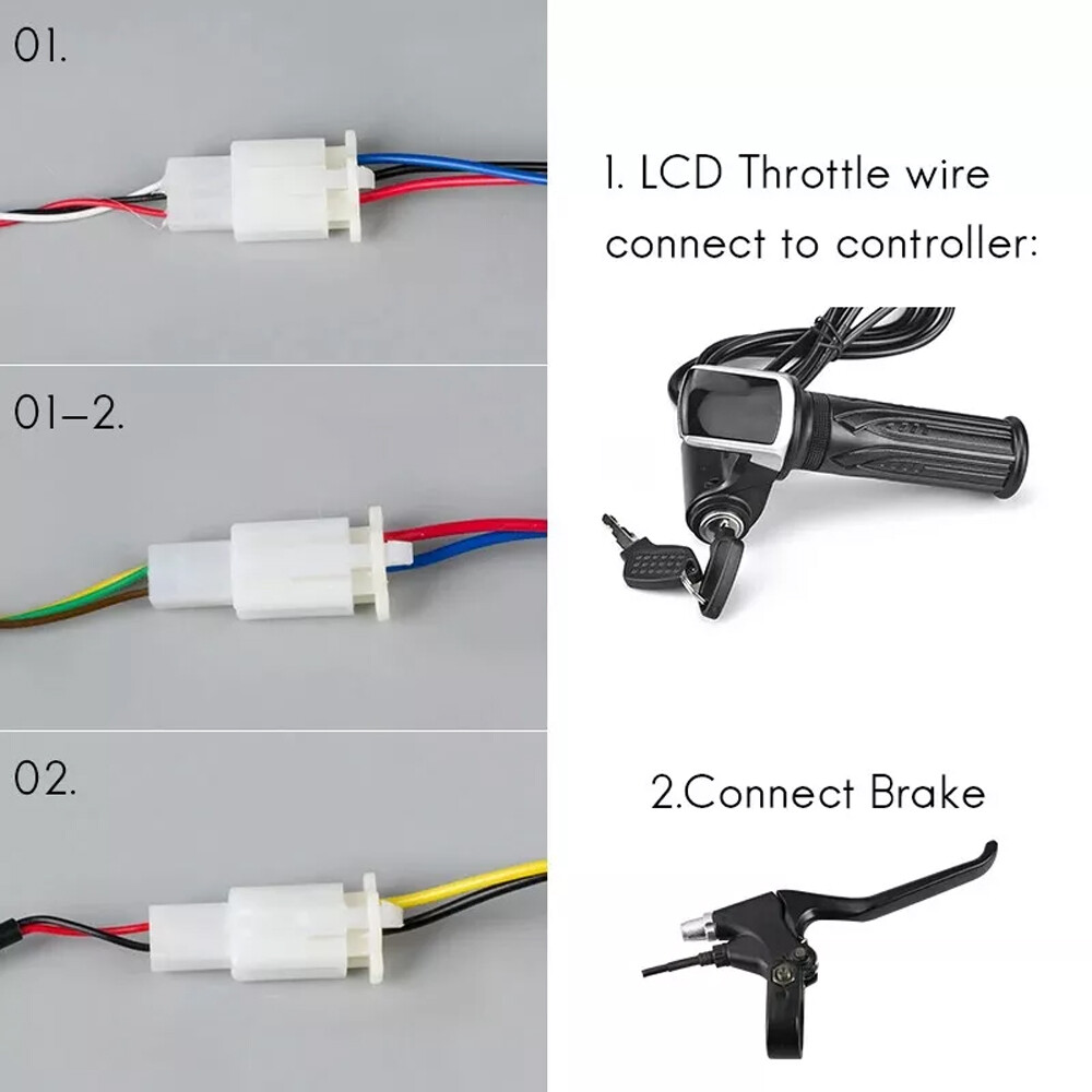24V 36V 48V 500W Brush Controller For Electric Bike Scooter Speed Brush Motor