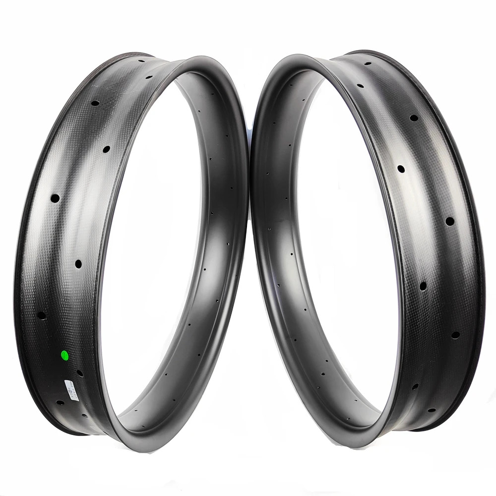 26er 100*25mm Full Carbon Snow Fat Bicycly Disc Brake Rim Matte Glossy UD/3K