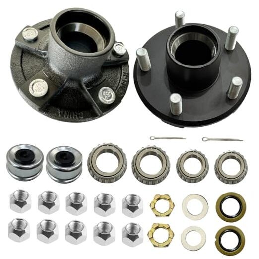Sets Trailer Hub Kit 5 Bolt4.5″,Trailer Axle Kit for000 lb 5 Lug Fits 1-1/16″ 2
