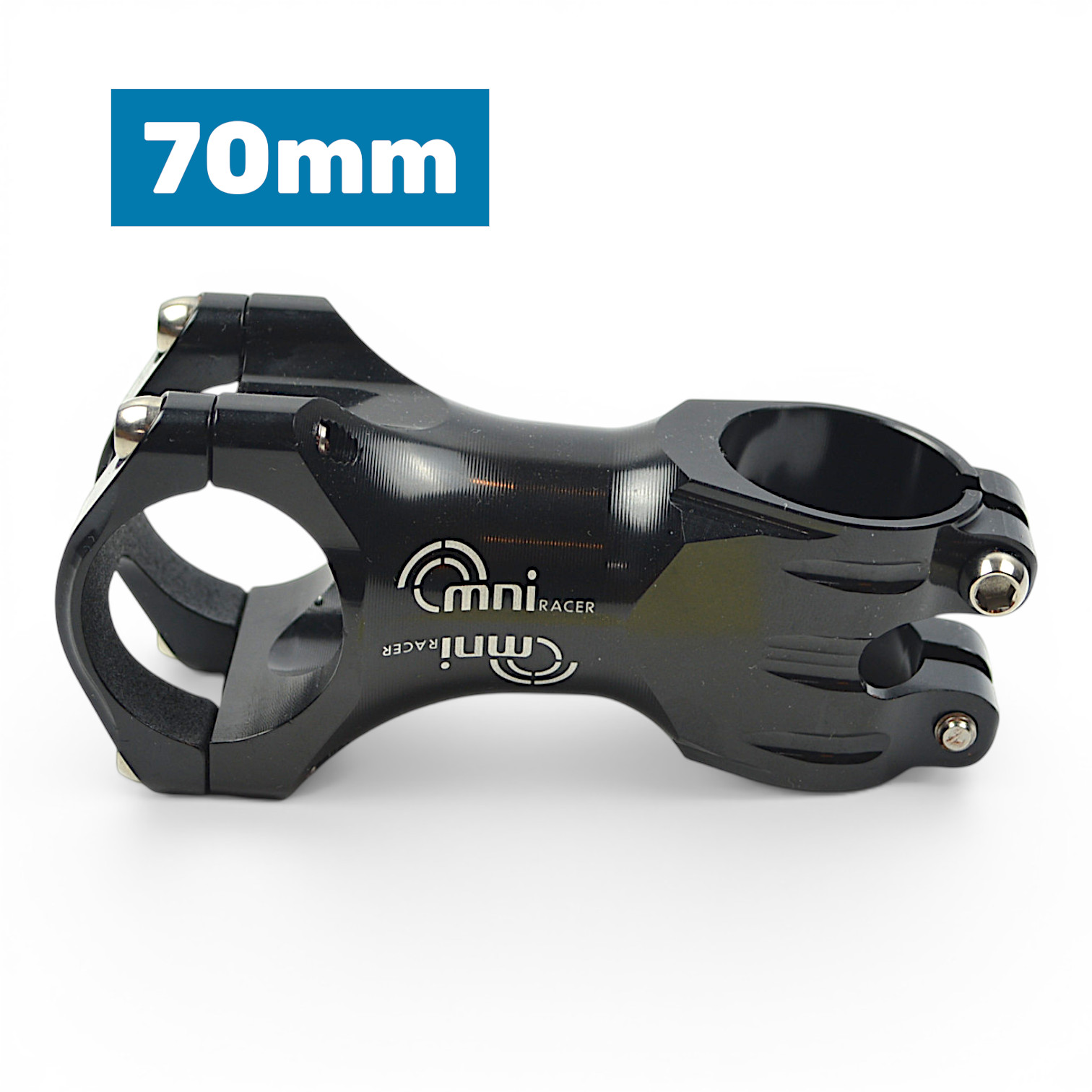 OMNI Racer WORLDS LIGHTEST RACE-Lite Handlebar Stem & Ti Bolts 31.8mm BLACK