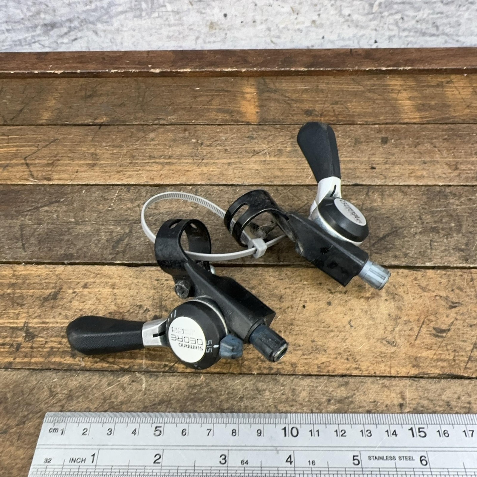 Vintage Shimano Deore SL-MT60 Thumb Shifter Set MTB Bike Black Light Action