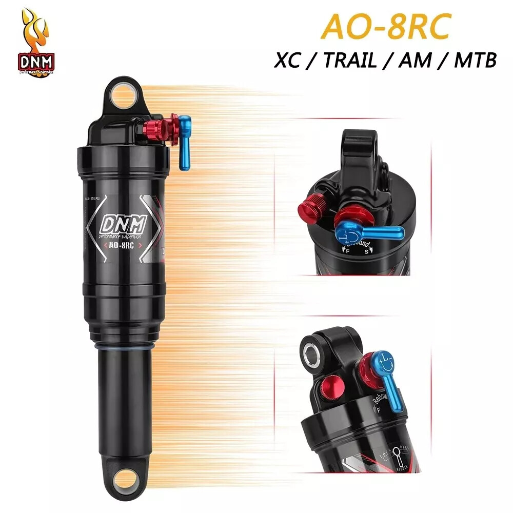 DNM E-Bike Air Shock Suspension MTB Bicycle Rear Shock 165-230mm 3-Step Lock Out