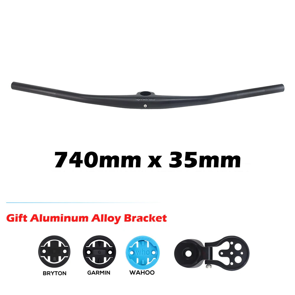 Carbon Mountain Bike Integrated Handlebar 28.6mm UD Matt Stem 35mm 720-800mm