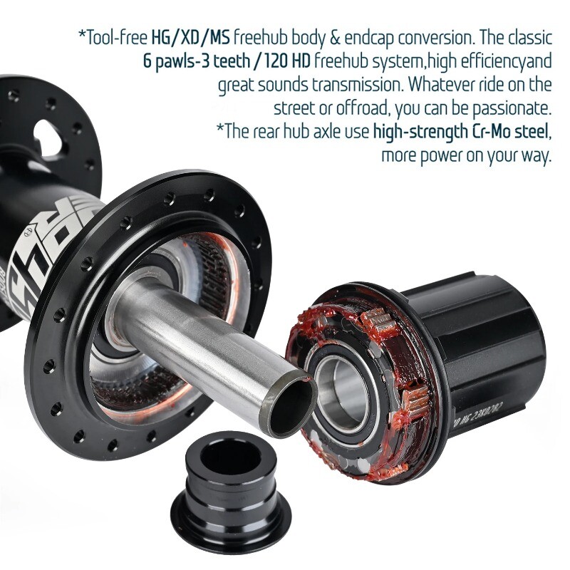 Mountain Bike 6 Pawls 3 Teeth Hubs 28 32 Hole BOOST 110*15/148*12MM Hub HG XD MS