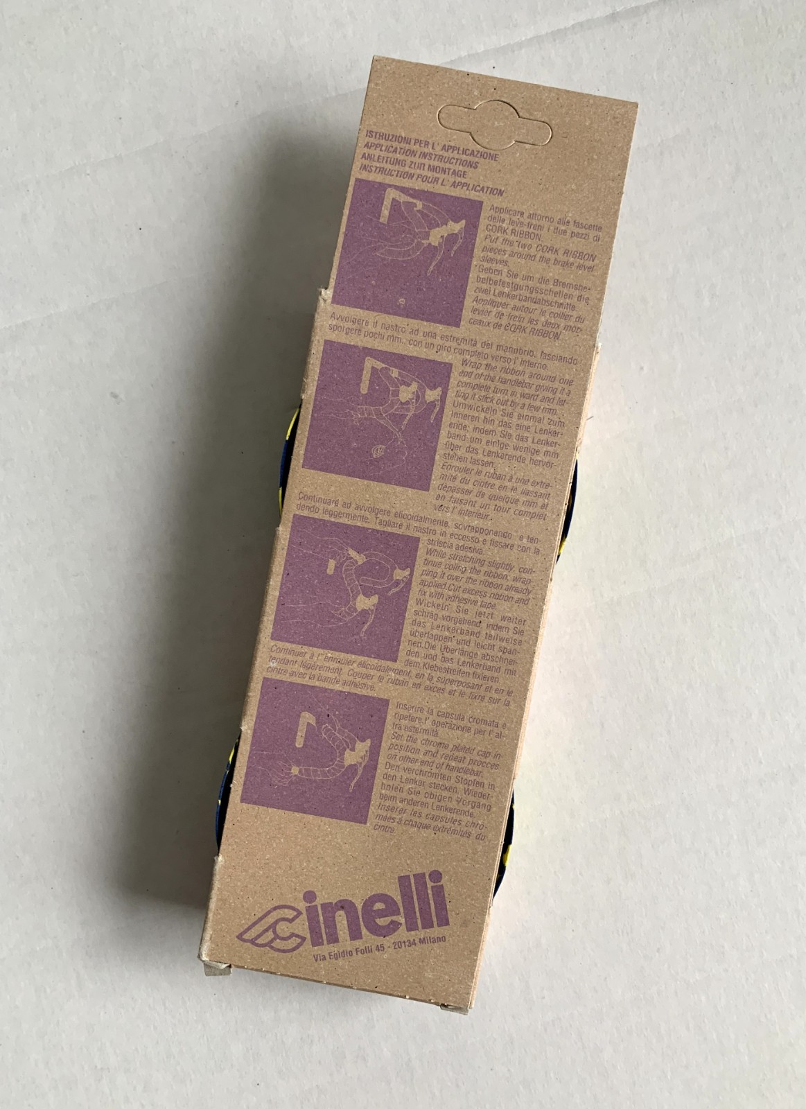 Cinelli Cork Ribbon Splash Color Bar Tape – Blue / Yellow