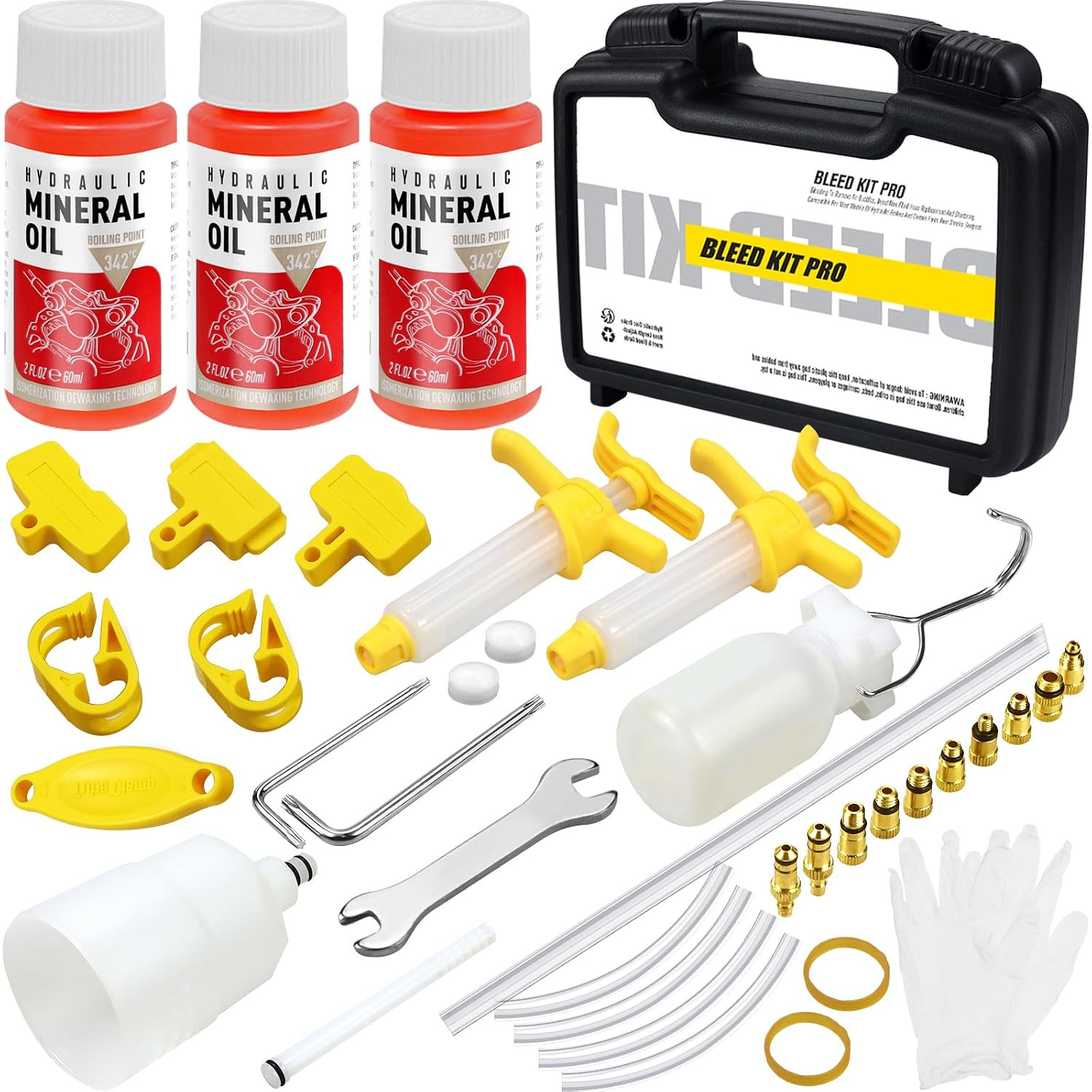 Brake Bleed Kit for Shimano,Tektro, TRP Hydraulic Disc Brakes, Bike Hydraulic