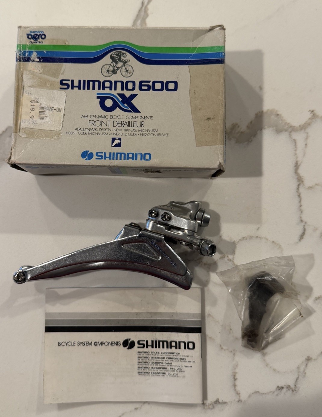 Shimano 600 AX FD-6300 Front Derailleur 2x6s Braze-On NOS