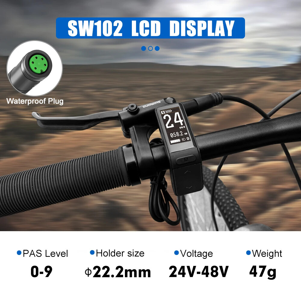 Ebike Intelligent LCD Screen Waterproof 5 Pin Colour LED Display for Mid Motor