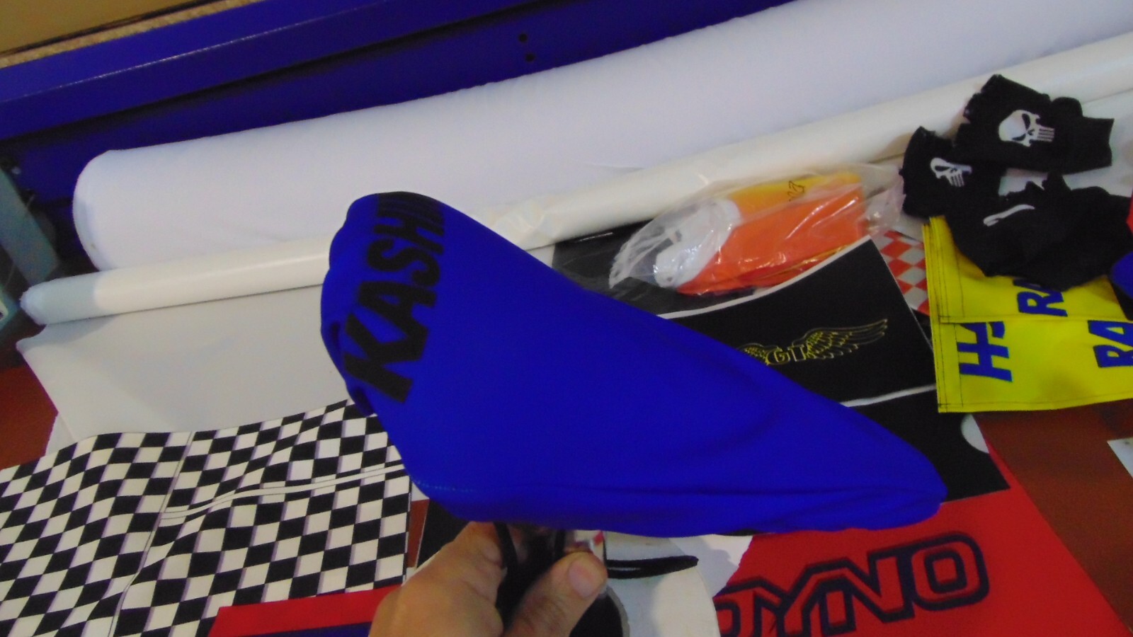 BMX Bicycle Seat Cover Vintage Kashimax Bike Saddle Cover Old School BMX Blue