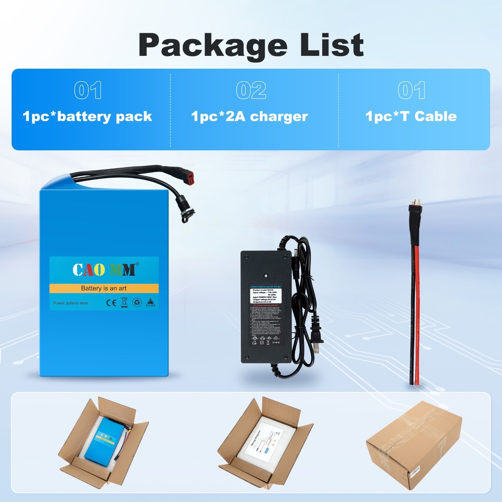 36V 14Ah E-Bike Lithium Battery 1000W Electric Bicycle Battery Pack With 30A BMS