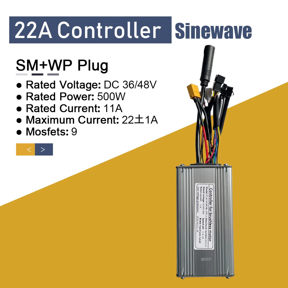 E-bike Squarewave/Sinewave Controller 36V/48V 15A-50A with Light Function