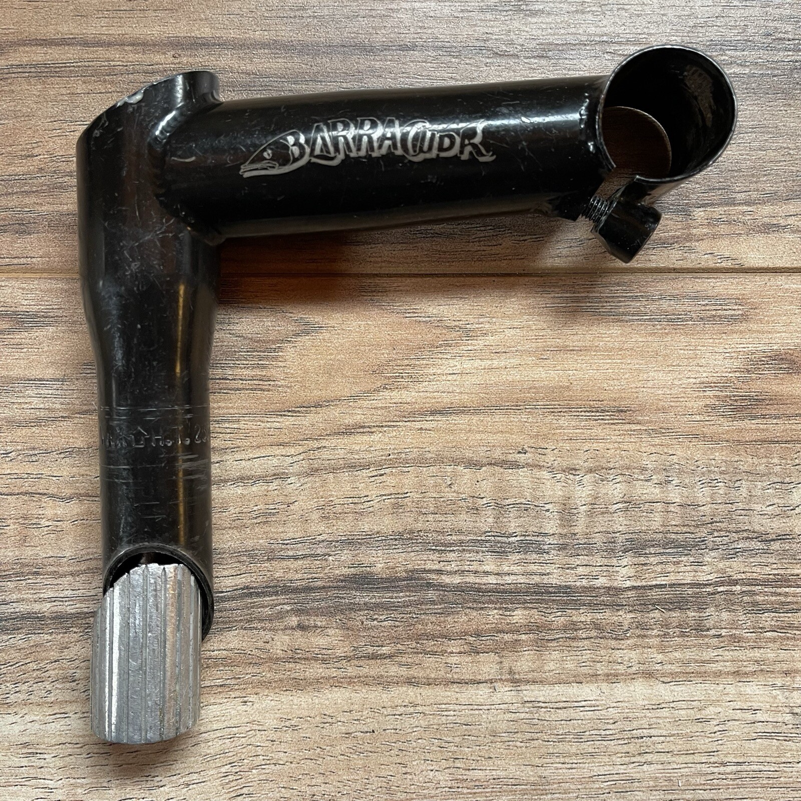 Vintage 90s Barracuda Quill Threaded MTB Stem 115 1 1/8 5 Degree Black