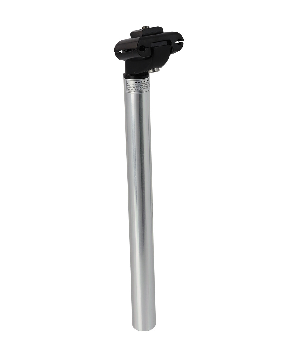 PRO+ 25.4mm OUTER DIAMETER MICRO ADJUST ALLOY SEATPOST PILAR 350MM LONG SILVER
