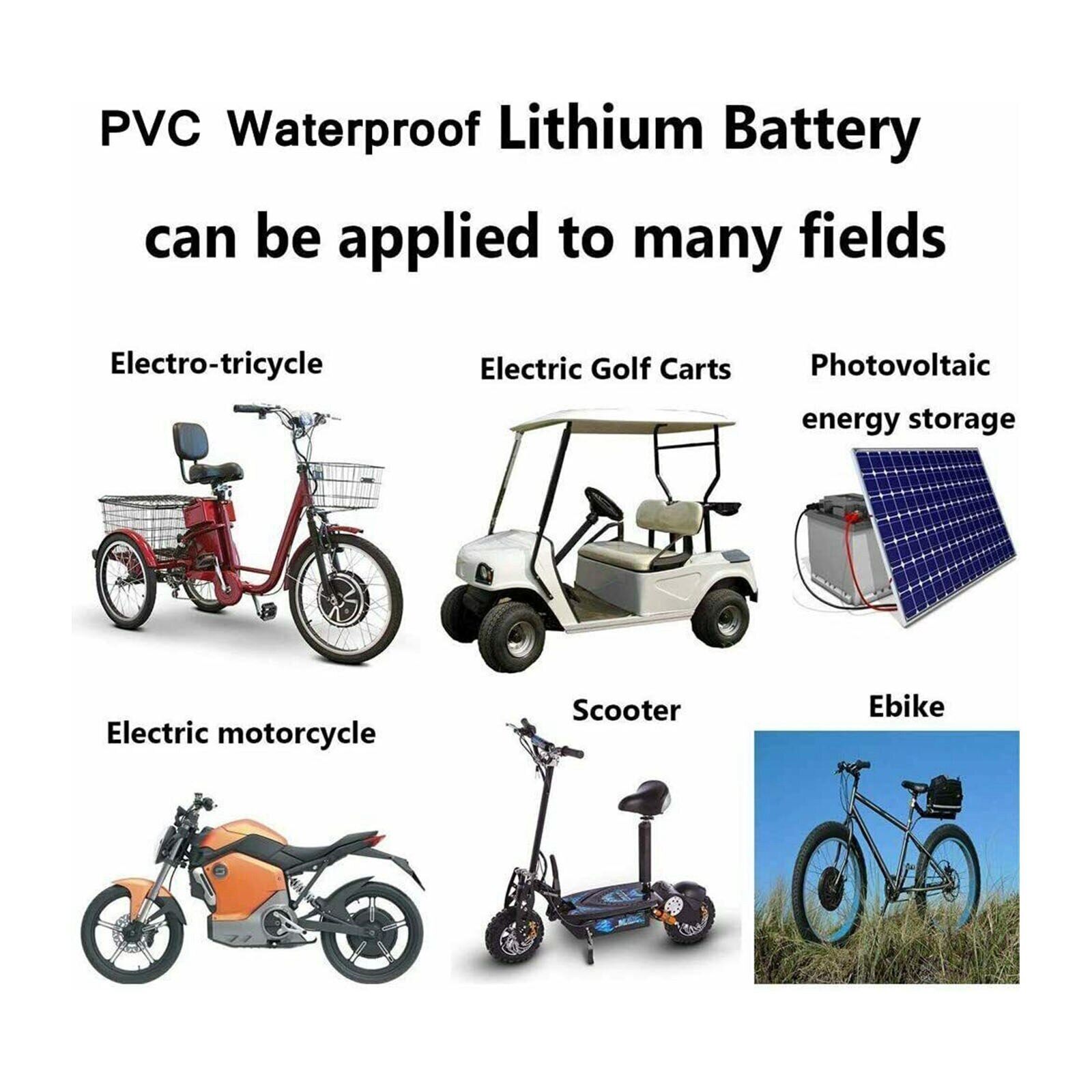 UPP Ebike Battery 36V 48V 52V 72V 40Ah Lithium eBike Scooter Motorcycle Battery