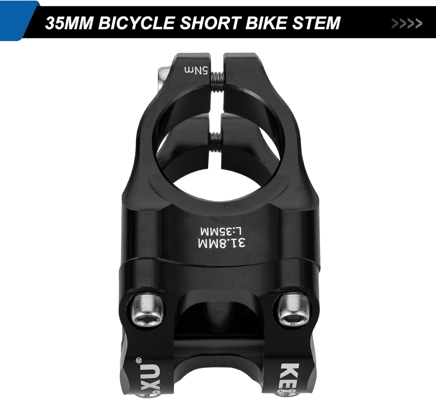 Bike Stem 31.8 Lightweight CNC Aluminum Alloy Short MTB Stem 35Mm Handlebar Stem