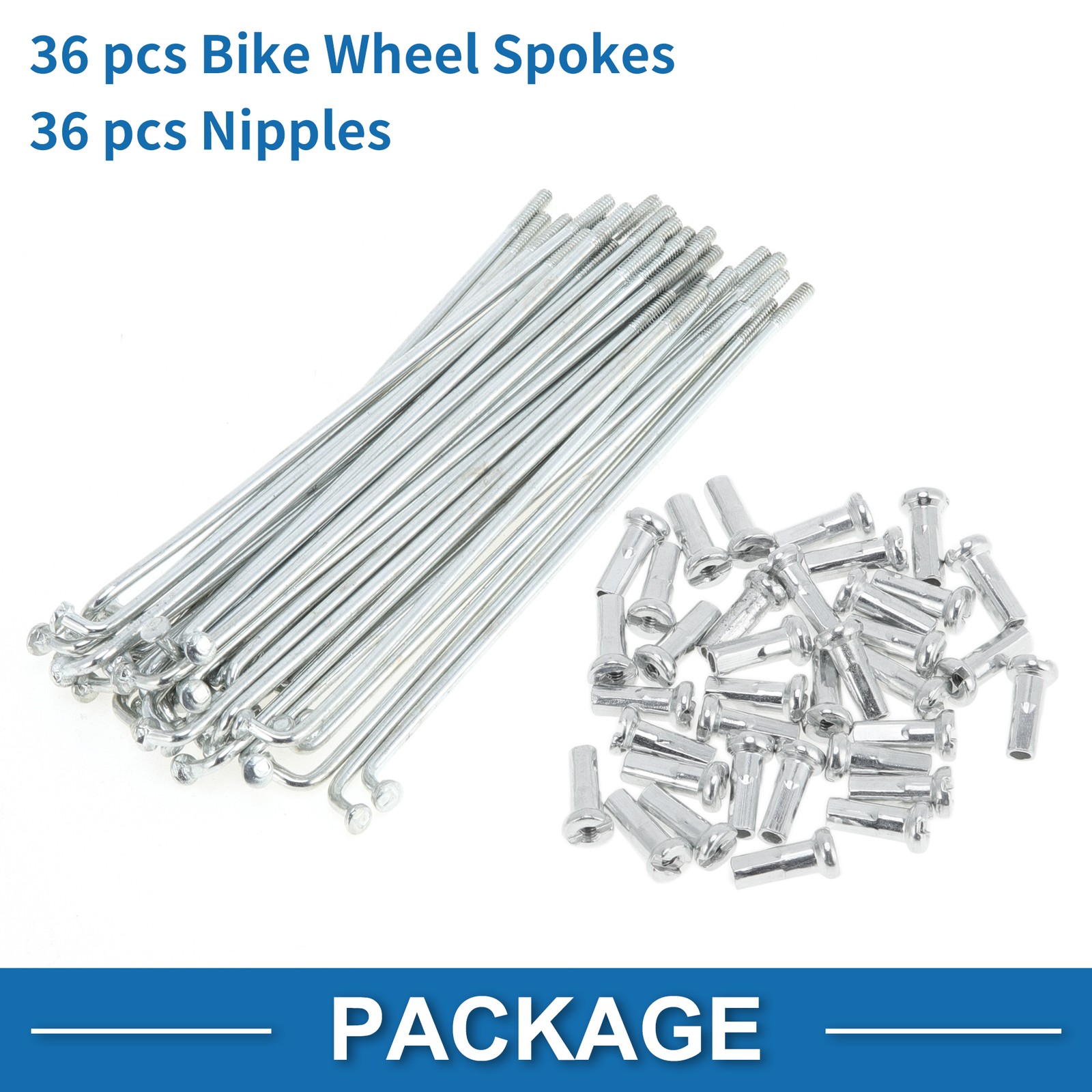 36 sets bike spokes 14G 89mm bike wheel spokes carbon galvanized steel