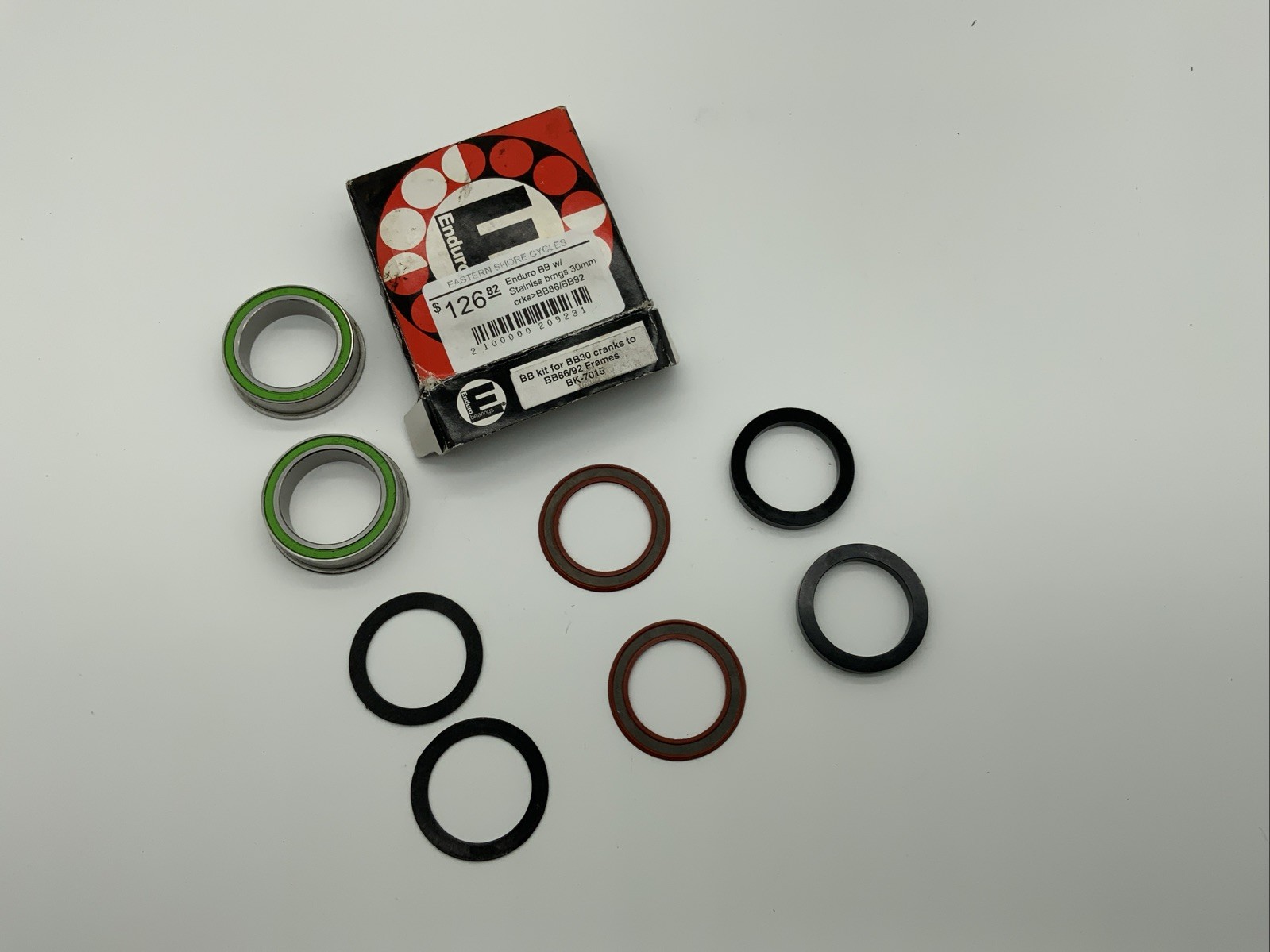 Enduro BB86/BB92 to 30mm Stainless Steel Bottom Bracket BK-7015