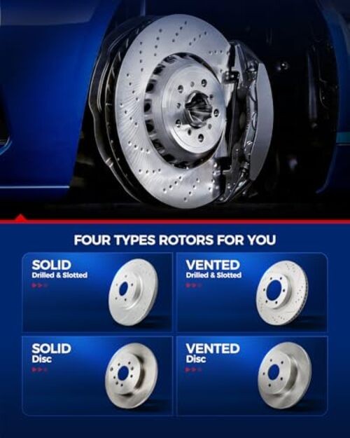 Front Brake Kit for Kia Rondo Front – 280mm (11.02inch) 31423+D1295 – Vented
