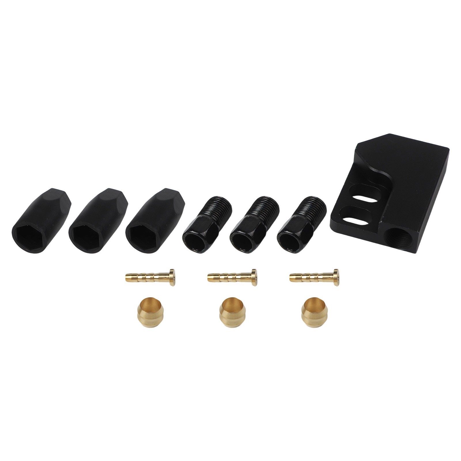 Durable Versatile Jet Black Hydraulic Brake Cable Tee 1 to 2 Adapter Reliable