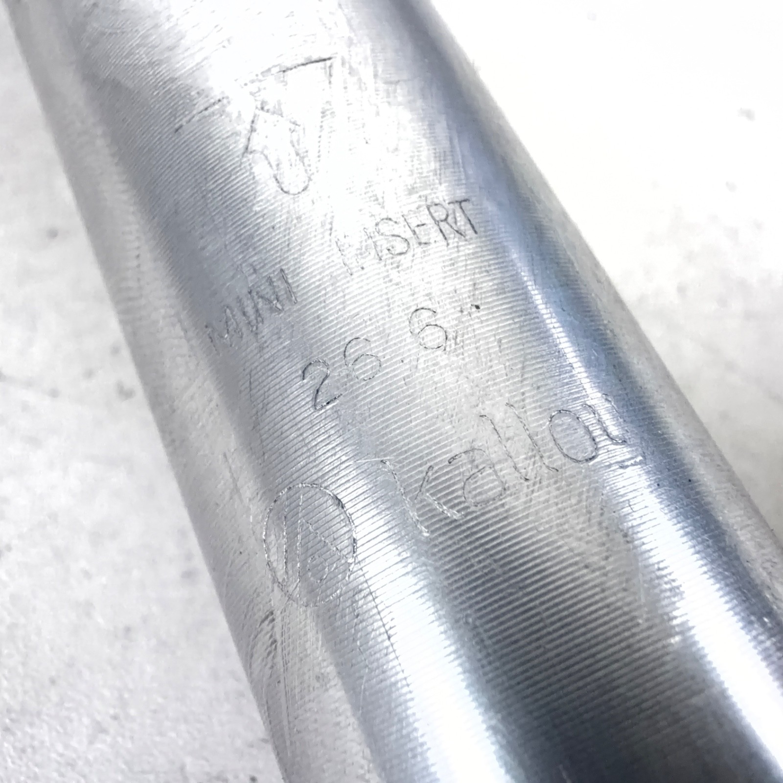 Kalloy Alloy Vintage Bike Seatpost Ø26.6/300mm, 25mm Setback, Silver, 340g