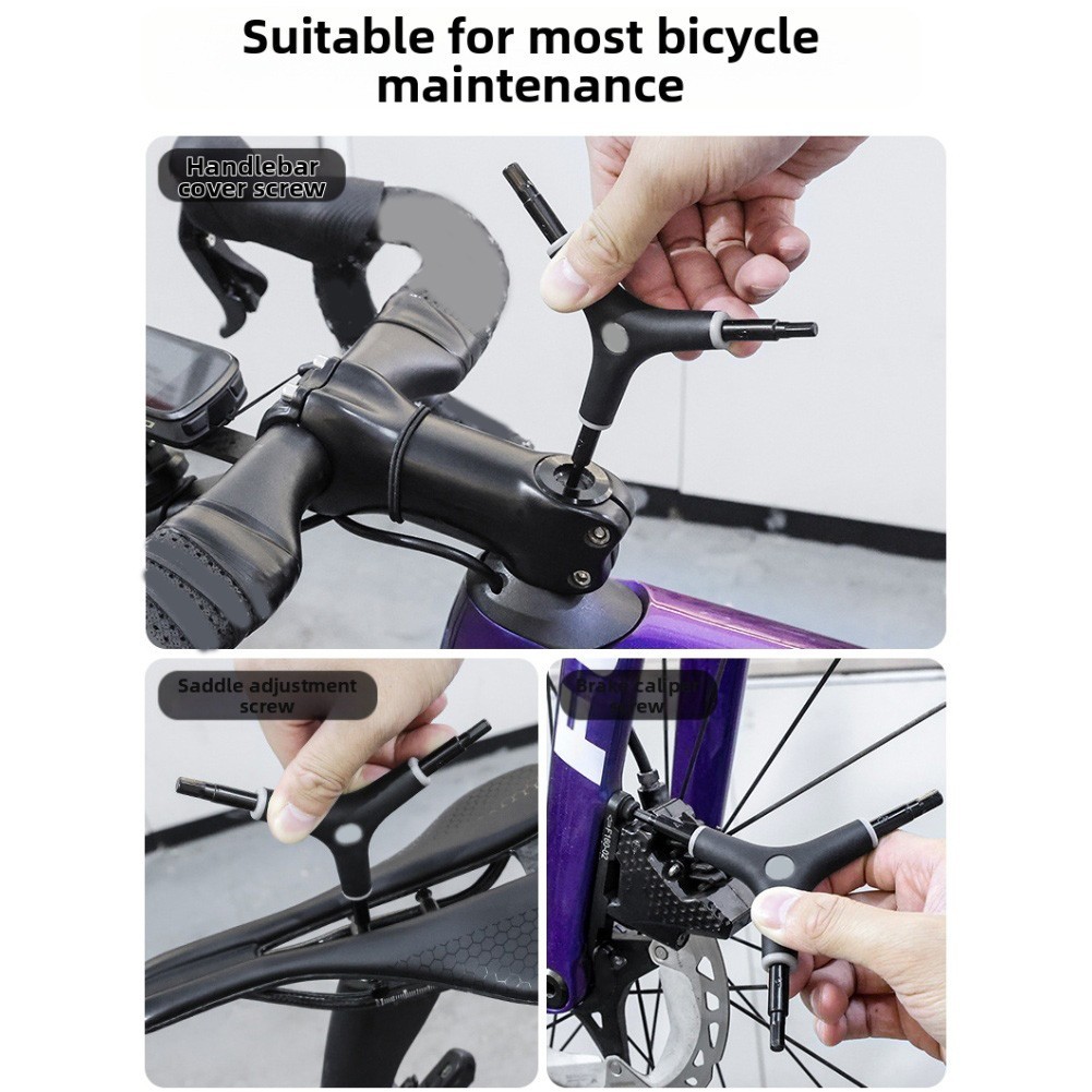 Bicycle Maintenance Triple Internal Hex Wrench Tool for 4 5 6mm Hex Screws