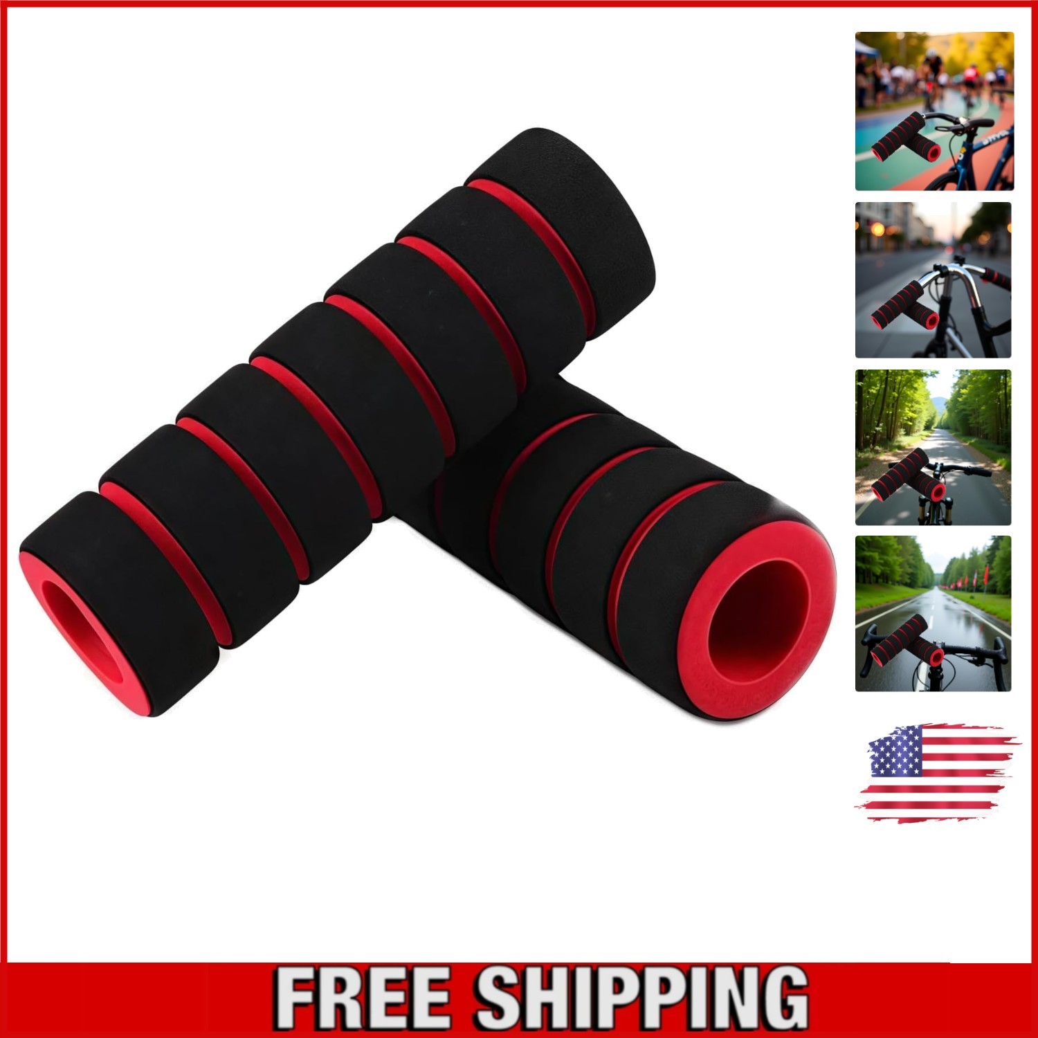 2pcs Grip Puppy Motorcycle Foam Anti-Vibration Comfort Handlebar Grip Cover