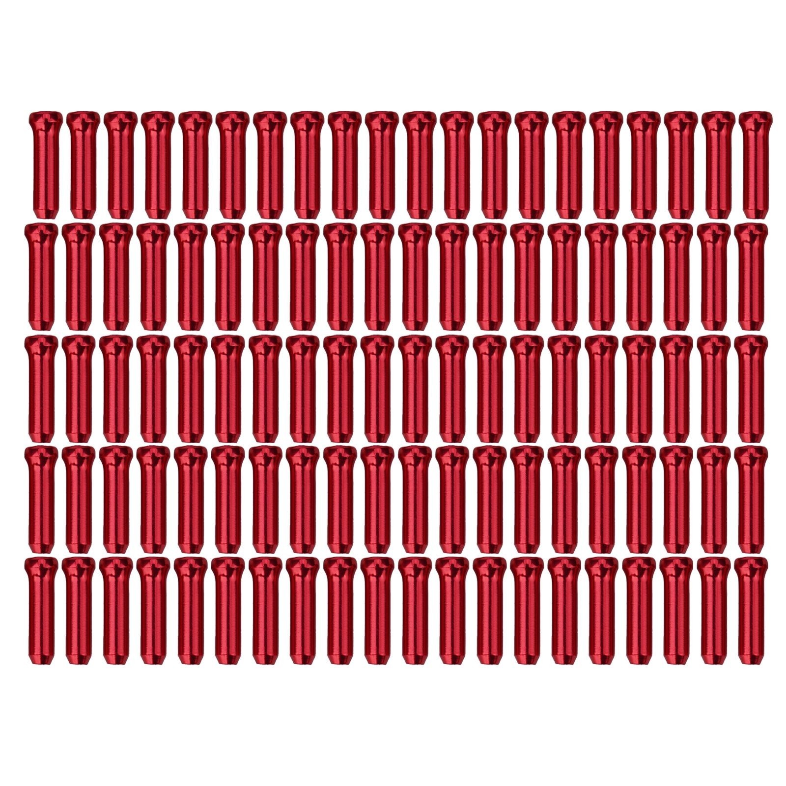 1.1cm*0.3cm Cable End Cap 100PCS Shift Brake Gear Tip Ferrules Aluminum Parts