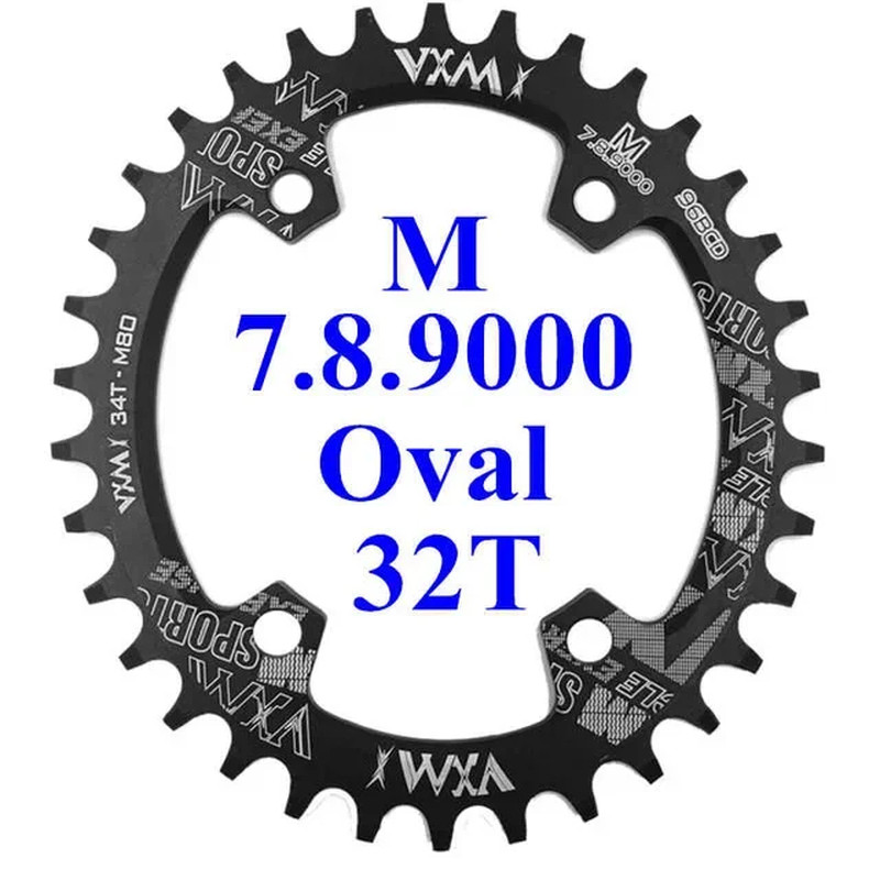 round Oval 96BCD Chainring MTB Mountain 96Bcds Bike Bicycle 32T 34T 36T 38T Crow