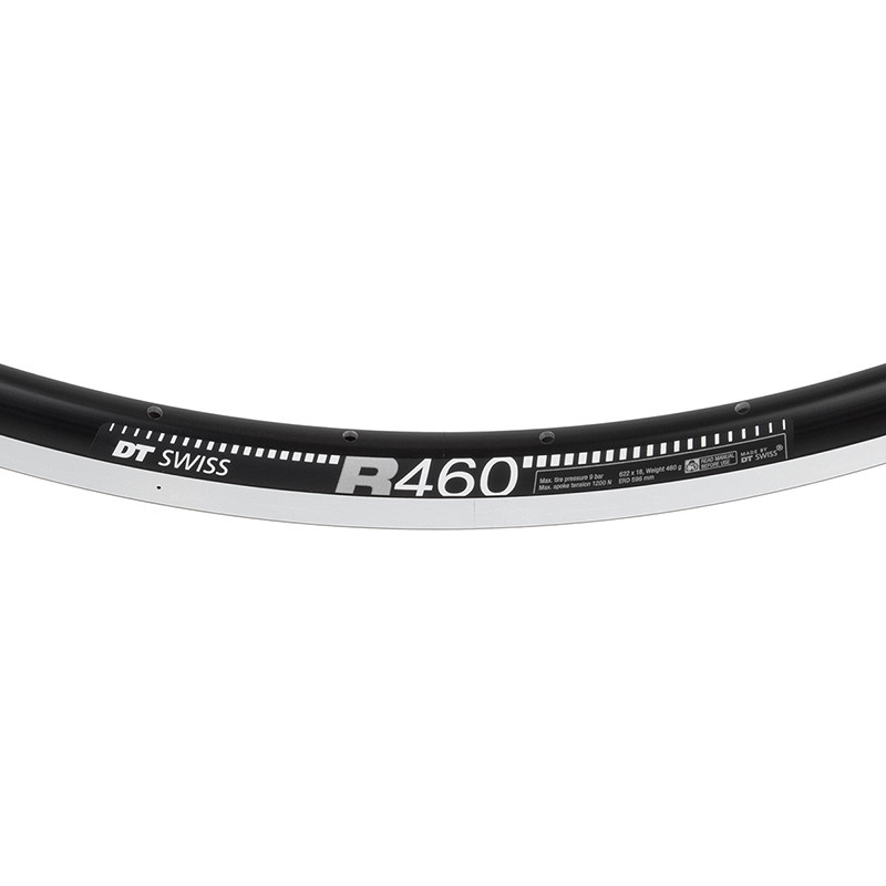 DT Swiss R460 Road Rim 700c 622×18 32-Hole Black MSW Machined Sidewall