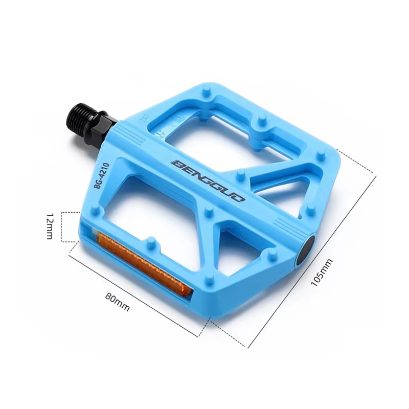 Double DU Bearing Ultralight Bike Pedals with Reflector Mountain Road Bike Flat