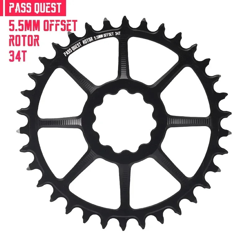 5.5mm Offset Round Bicycle Sprocket 28T-36T Road Bike Crankset Wide Chainrings
