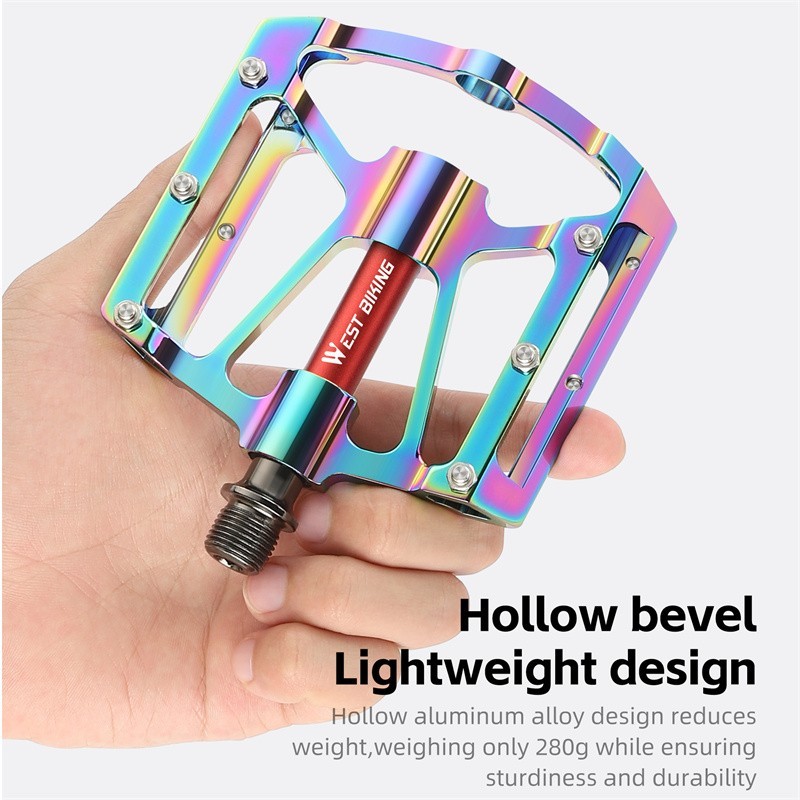 WEST BIKING 3 Sealed Bearing 9/16″ Bicycle Pedals Cycling Bike Pedals Colorful