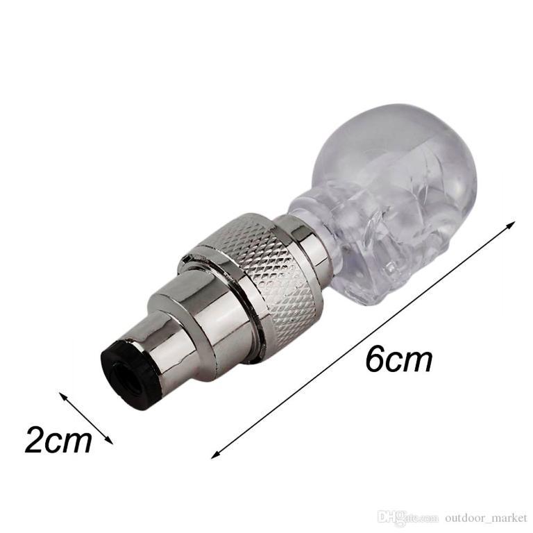 Bulk Lot SKULL LED VALVE BIKE LIGHTS NIGHT cycling bicycle flash tire safety