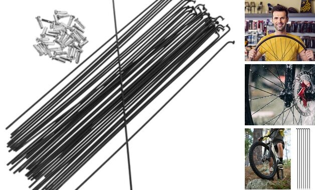 36Pcs 14G J Bend Bicycle Mountain Bike Steel Spokes Bike Spokes and 260mm