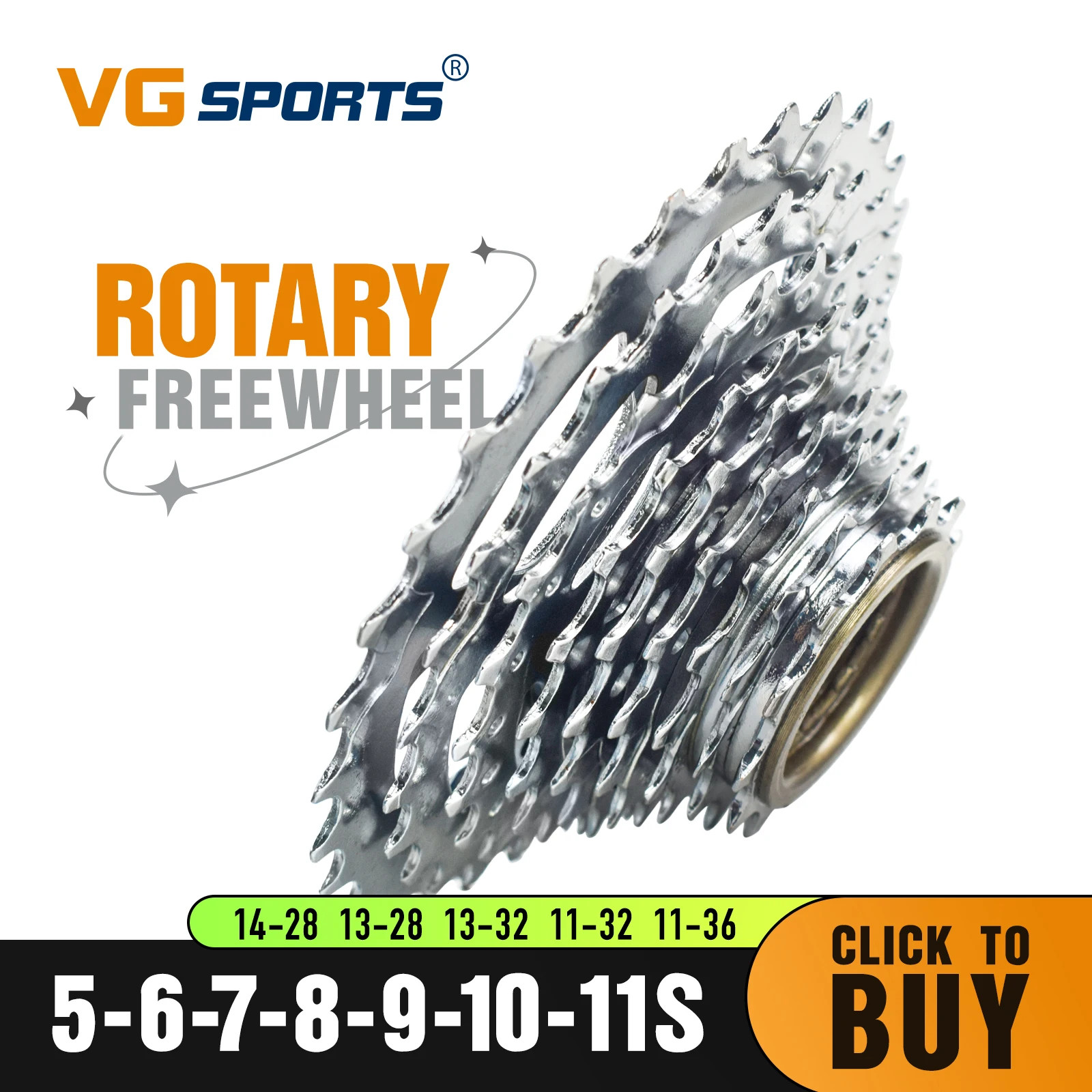 Bike Sprocket 5/6/7/8/9/10/11 Speed Thread Freewheel 14-28T 13-28/32T 11-32/36T